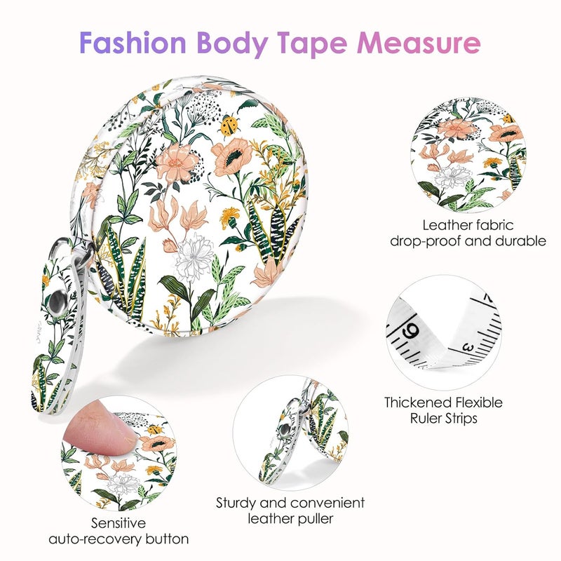 Gerkia Sewing Tape Measure，Colour Printed Small Retractable Soft Measuring Tape for Tailor Cloth Fabric Body Measurements. - Image 3